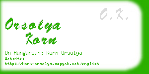 orsolya korn business card